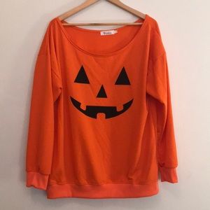 Jack O' Lantern Boatneck Long-Sleeve Tee